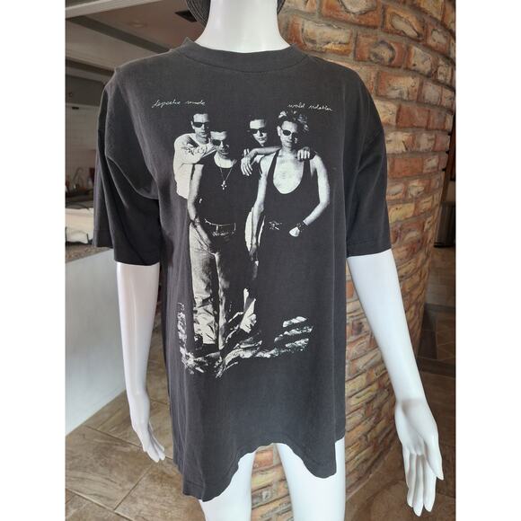 Depeche Mode World Violation Tour 1990 Vintage Band T-Shirt XL Black Tee - Picture 6 of 8